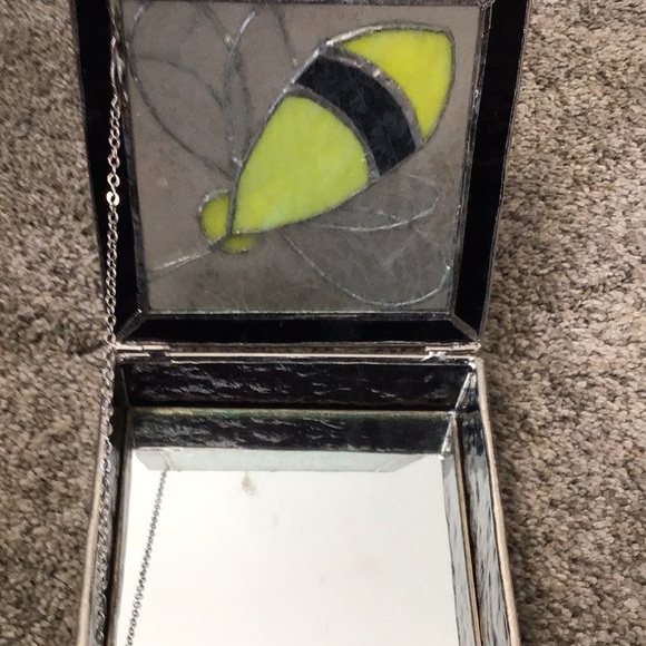 Bee box , hand made leaded glass - Picture 2 of 4